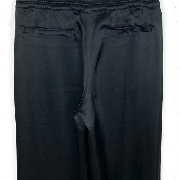 Tory Sport Lightweight Satin Track Pants Straight Leg Elastic Waist Black Small - Picture 11 of 13